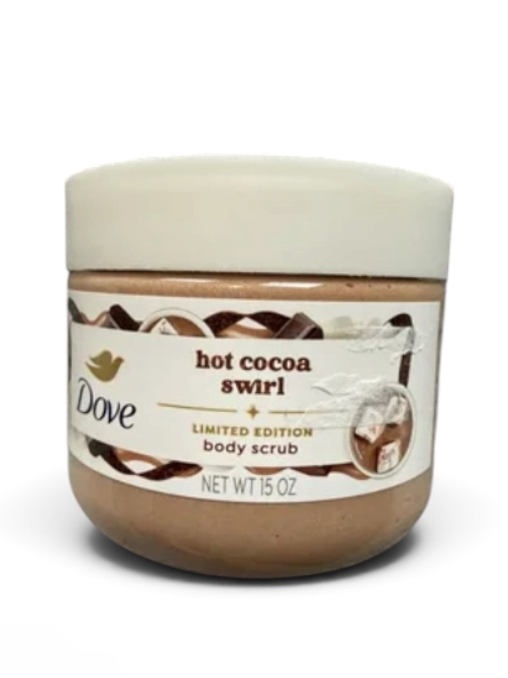 New Dove Limited Edition Holiday Treat Body Scrub Hot Cocoa Swirl 15oz